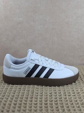 Adidas VL Court 3.0 Men’s 8 White Black Gum – Brand New
